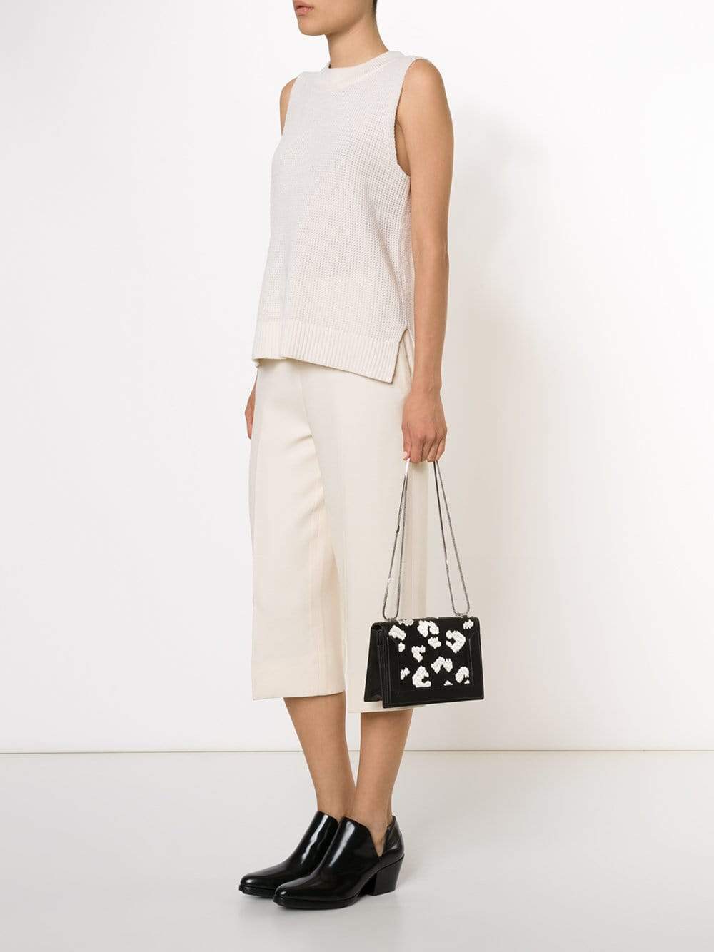 3.1 PHILLIP LIM-Soleil Mini Chain Bag-BLK/WHT