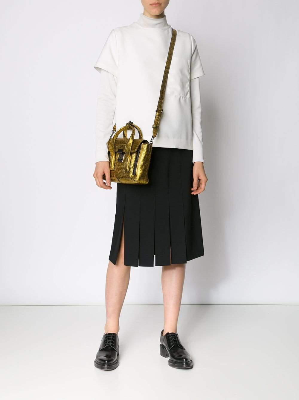 3.1 PHILLIP LIM-Pashli Mini Satchel-GLD/BLK