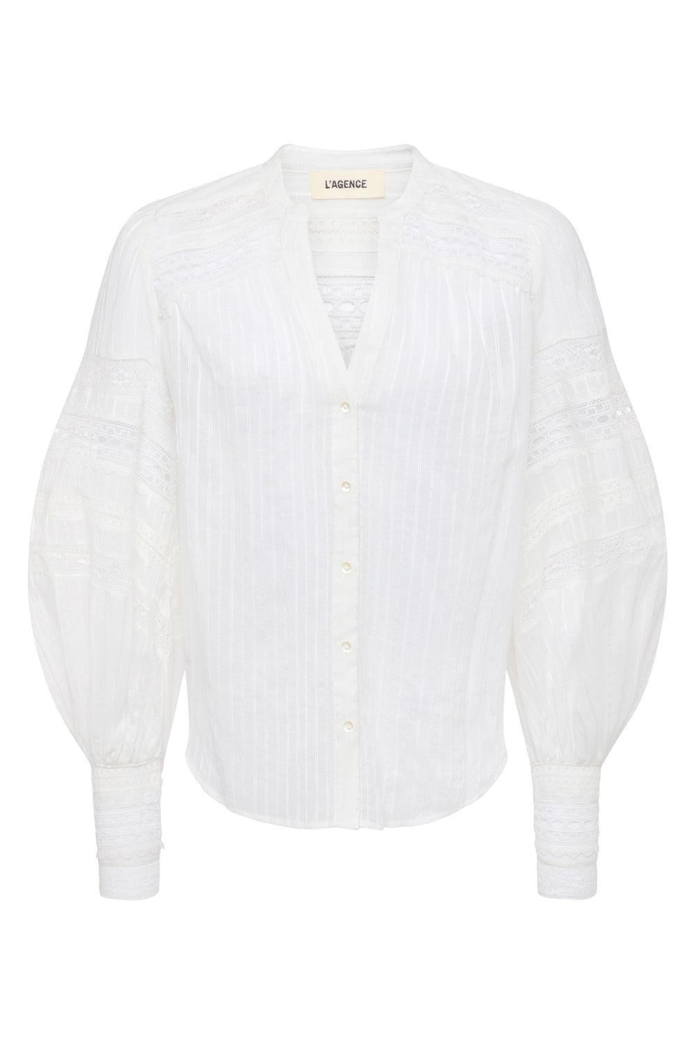 Kiera Blouse-IVORY-XS-CLOTHINGTOPBLOUSE-L'AGENCE