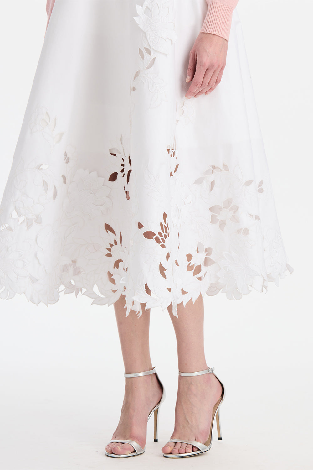Embroidered Floral Circle Midi Skirt-WHITE-4-CLOTHINGSKIRTMIDI-OSCAR DE LA RENTA