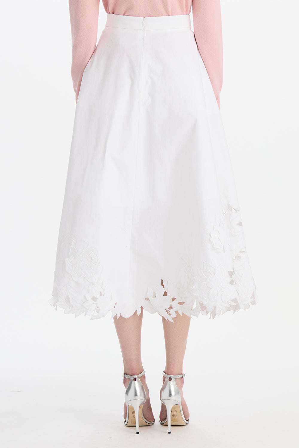Embroidered Floral Circle Midi Skirt-WHITE-4-CLOTHINGSKIRTMIDI-OSCAR DE LA RENTA