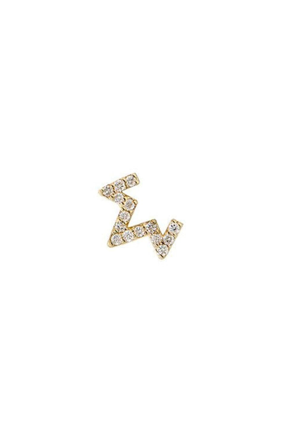 Diamond Starburst Zig Zag Ear End-YELLOW GOLD-LEFT-JEWELRYFINE JEWELPIERCING-ANZIE