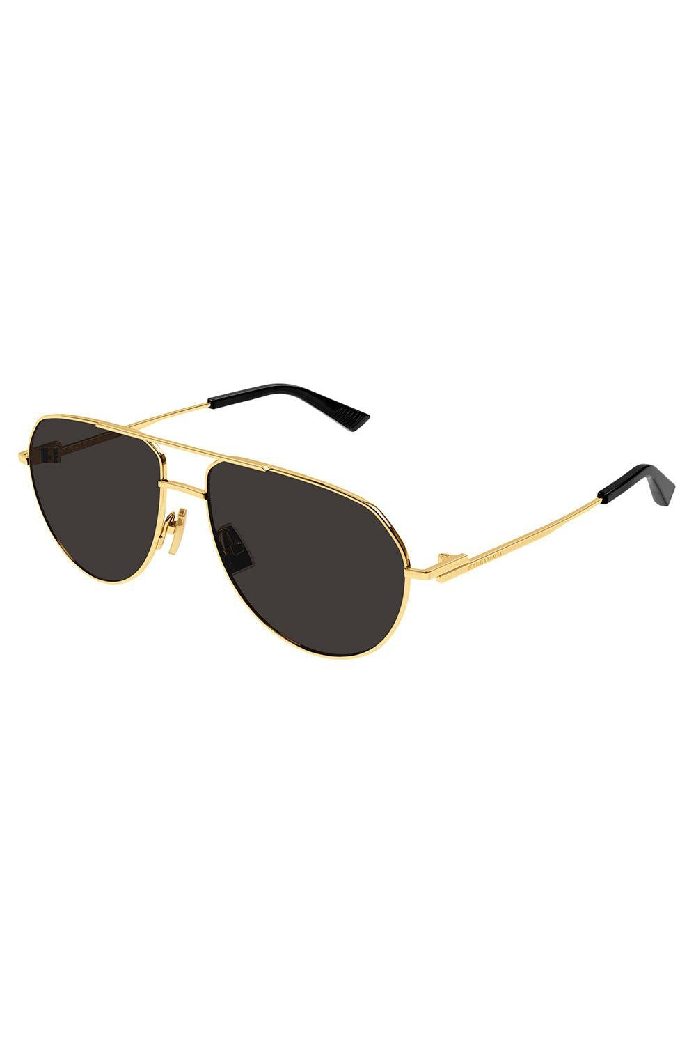 Minimalist Full Rim Aviator - Gold Grey-GLD/GREY-O/S-ACCESSORIESUNGLASSES-BOTTEGA VENETA