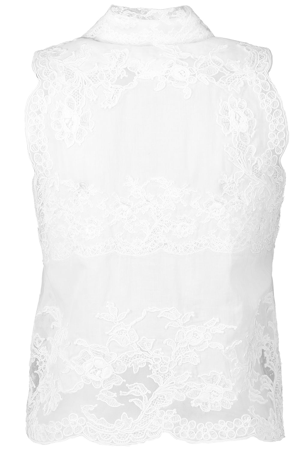 Sleeveless Embroidered Blouse-BRT WHT-40-CLOTHINGTOPBLOUSE-ERMANNO SCERVINO