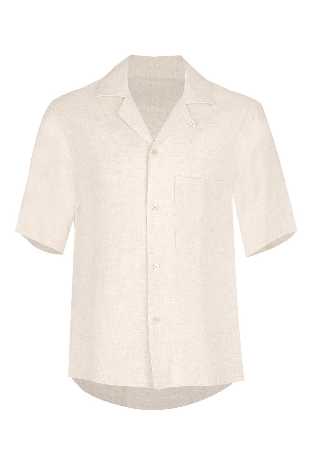 Short Sleeve Shirt - Sand-SAND-S-MENSCLOTHINGSHIRT-ELEVENTY