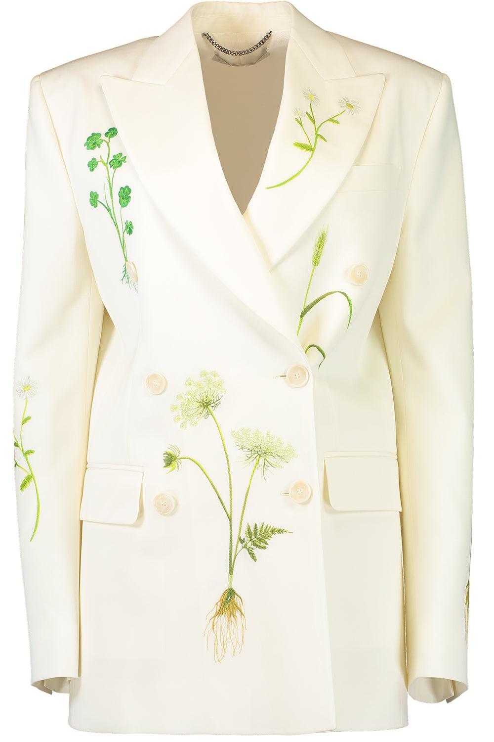 Embroidered Double Breasted Jacket-CREAM-38-CLOTHINGJACKETBLAZERS-STELLA MCCARTNEY