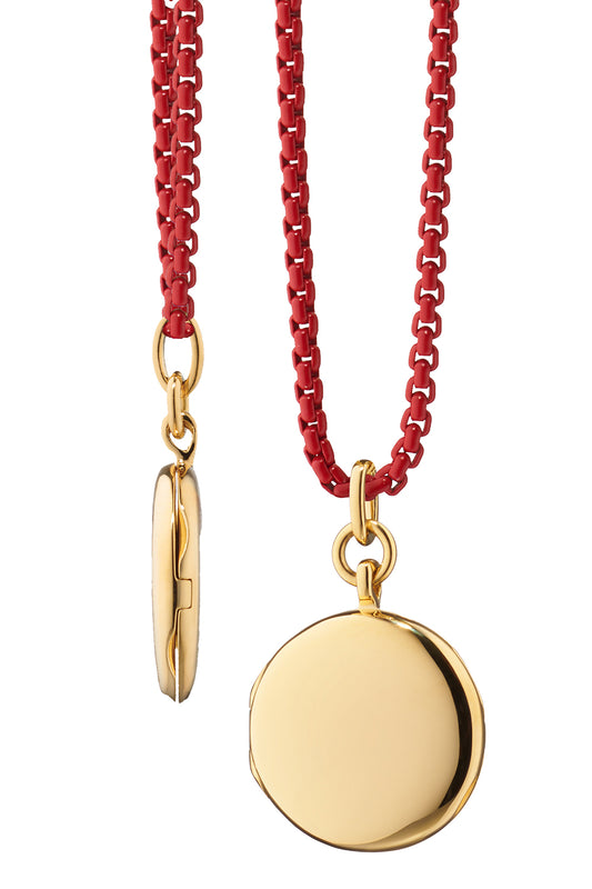 Red Slim Quinn Locket Necklace-YELLOW GOLD-20-JEWELRYFINE JEWELNECKLACE O-MONICA RICH KOSANN