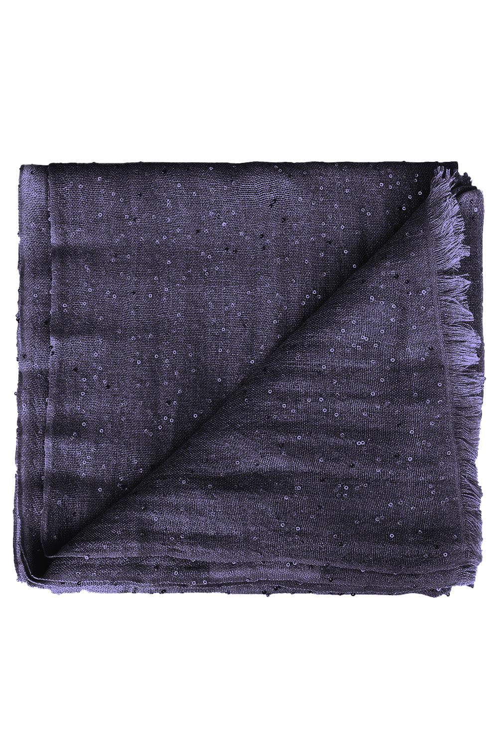 Pailette Scarf - Navy-NAVY-O/S-ACCESSORIESCARVES-BRUNELLO CUCINELLI