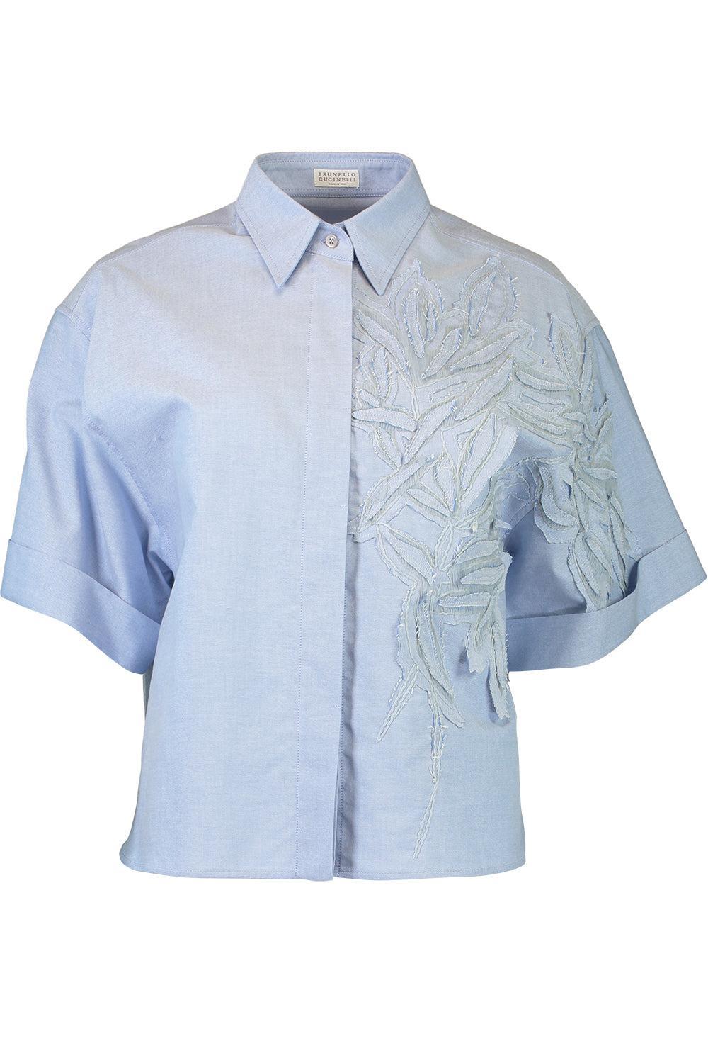Oxford Shirt-CIELO-XS-CLOTHINGTOPBLOUSE-BRUNELLO CUCINELLI