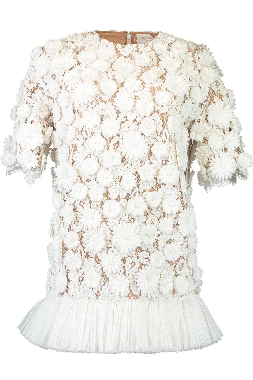 Embroidered Floral Tunic Dress-OPTIC WHITE-XS-CLOTHINGTOPKNITS-MICHAEL KORS COLLECTION