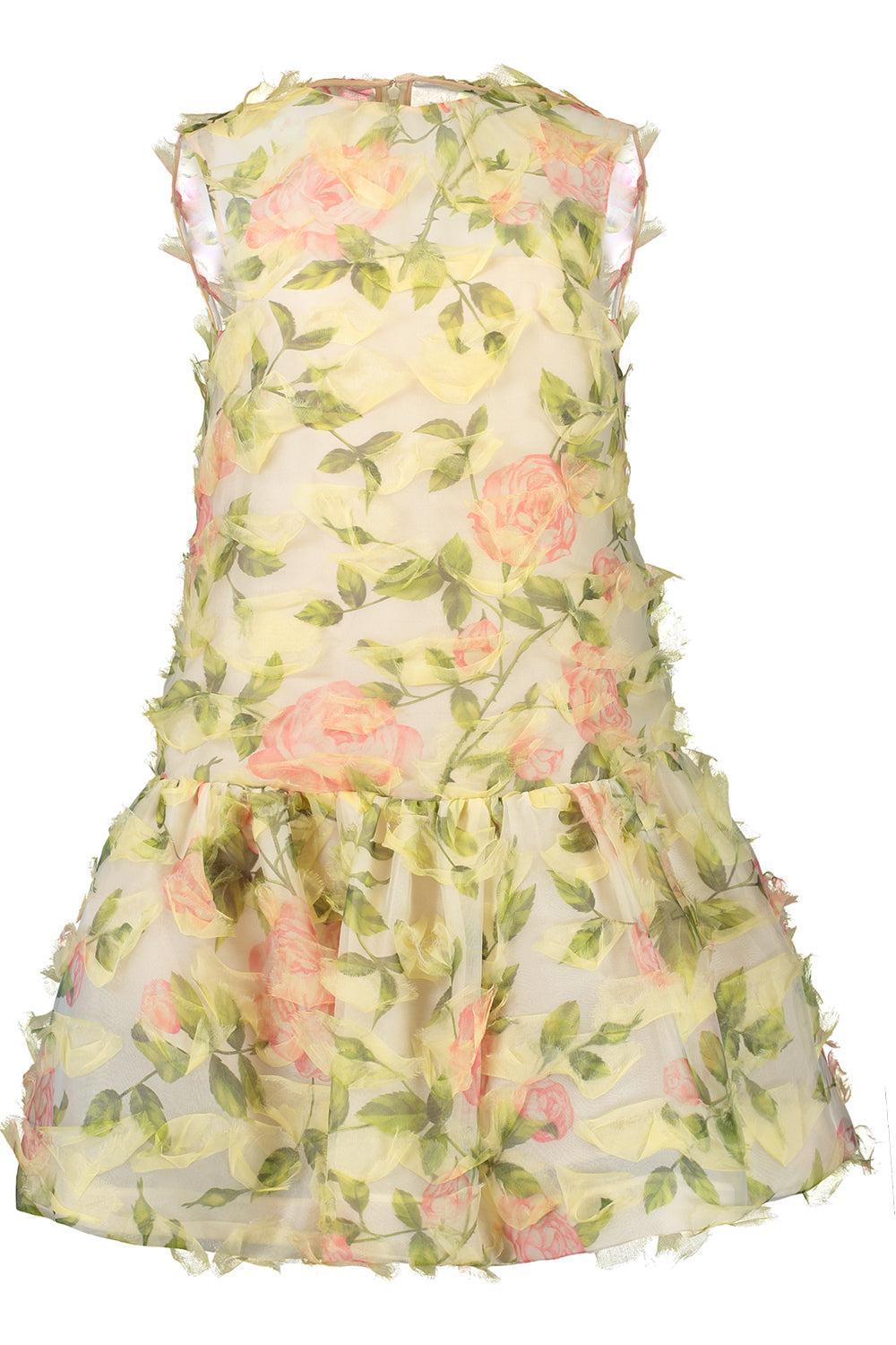 Sleeveless English Rose Dress-PNK/IVOR-6-CLOTHINGDRESSCASUAL-OSCAR DE LA RENTA