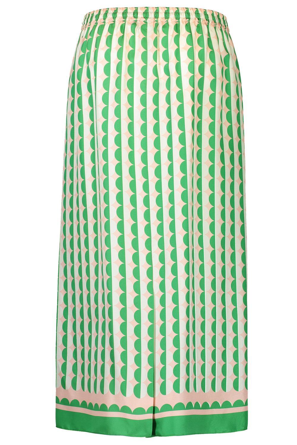 Allover Mini Geo Skirt-GR/PEACH-2-CLOTHINGSKIRTMIDI-OSCAR DE LA RENTA