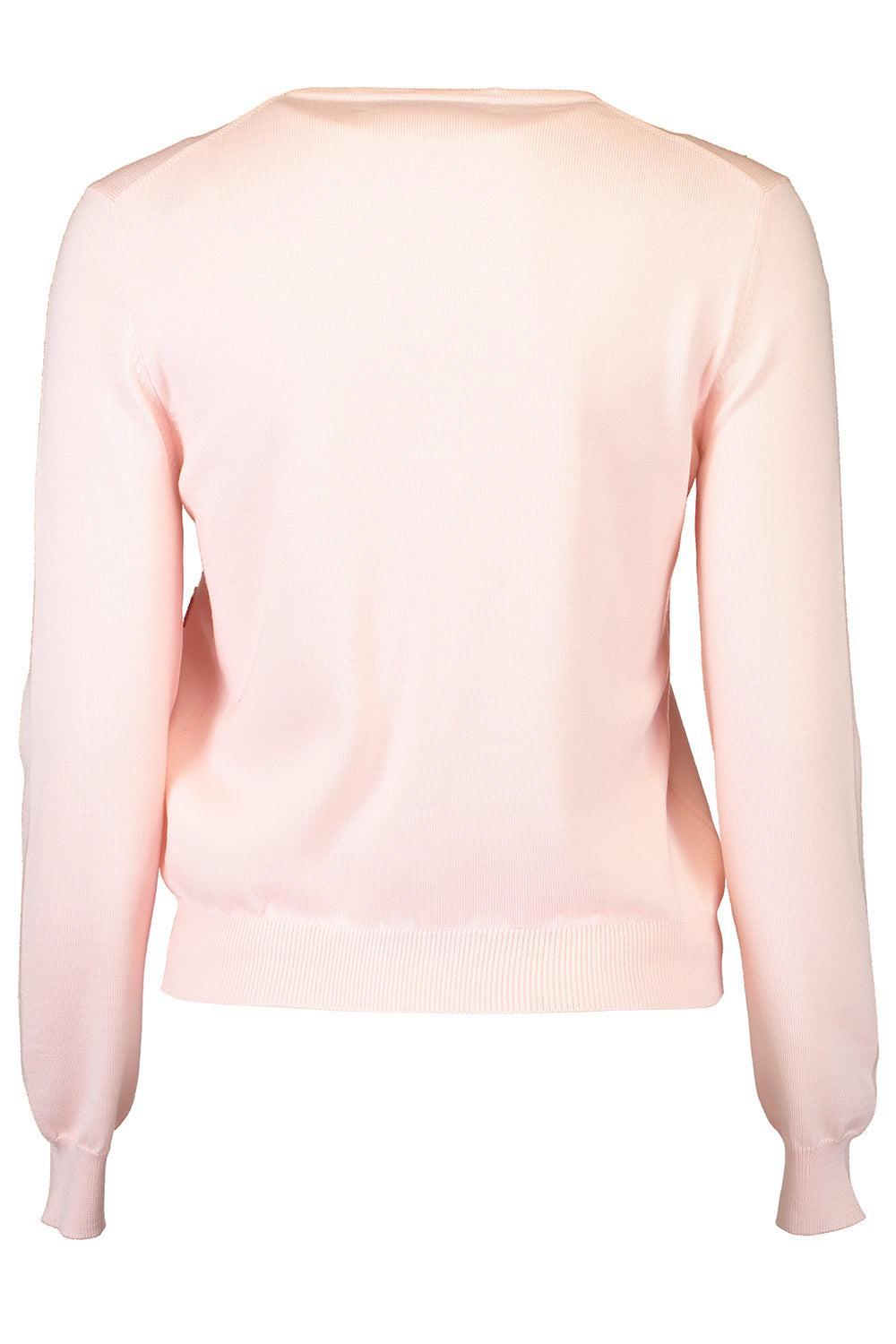 Long Sleeve Rose Embroidered Cardigan-PINK-S-CLOTHINGTOPCARDIGAN-OSCAR DE LA RENTA