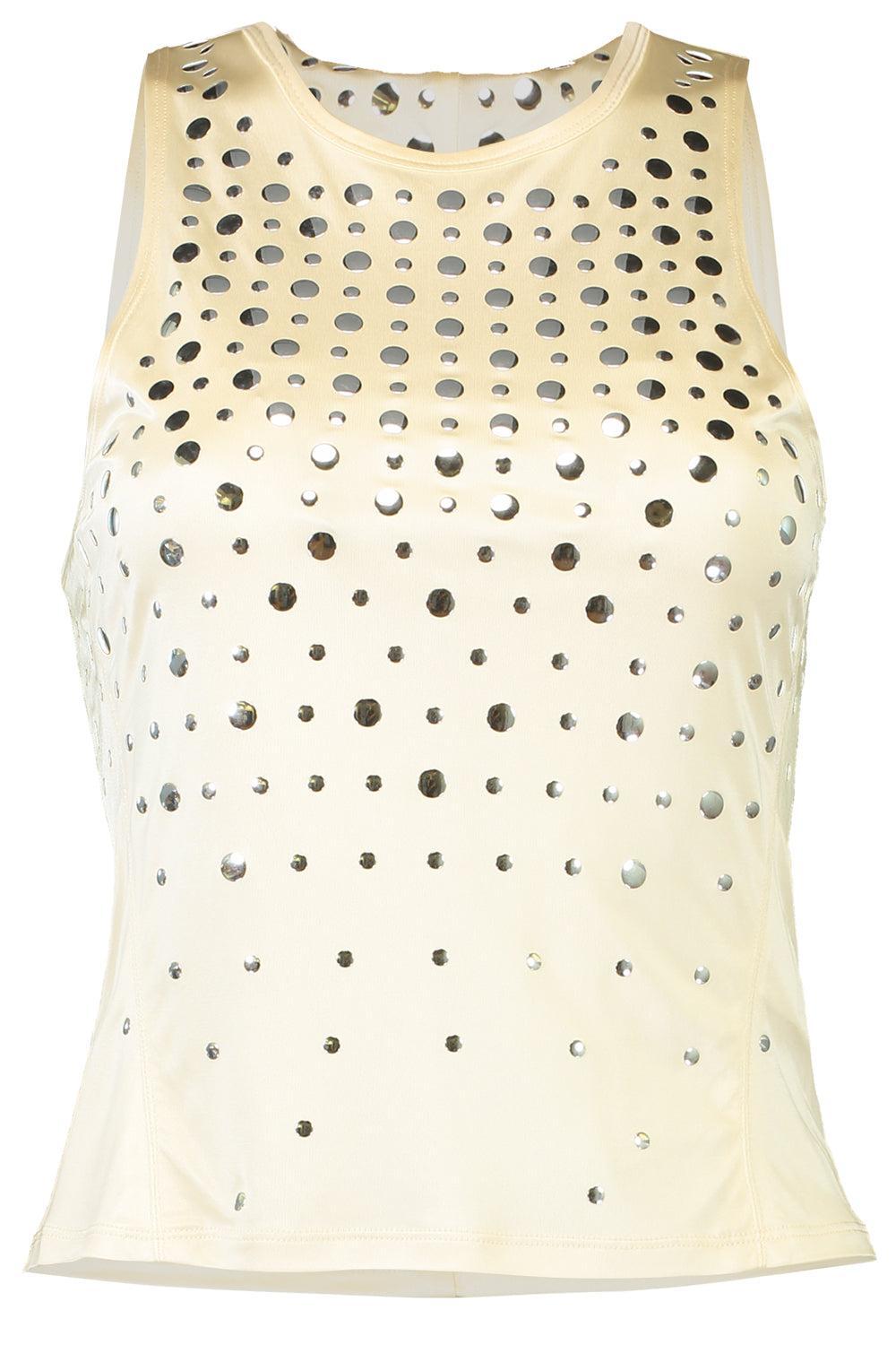 Knit Detail Top-VANILLA-36-CLOTHINGTOPTANK-SONIA RYKIEL