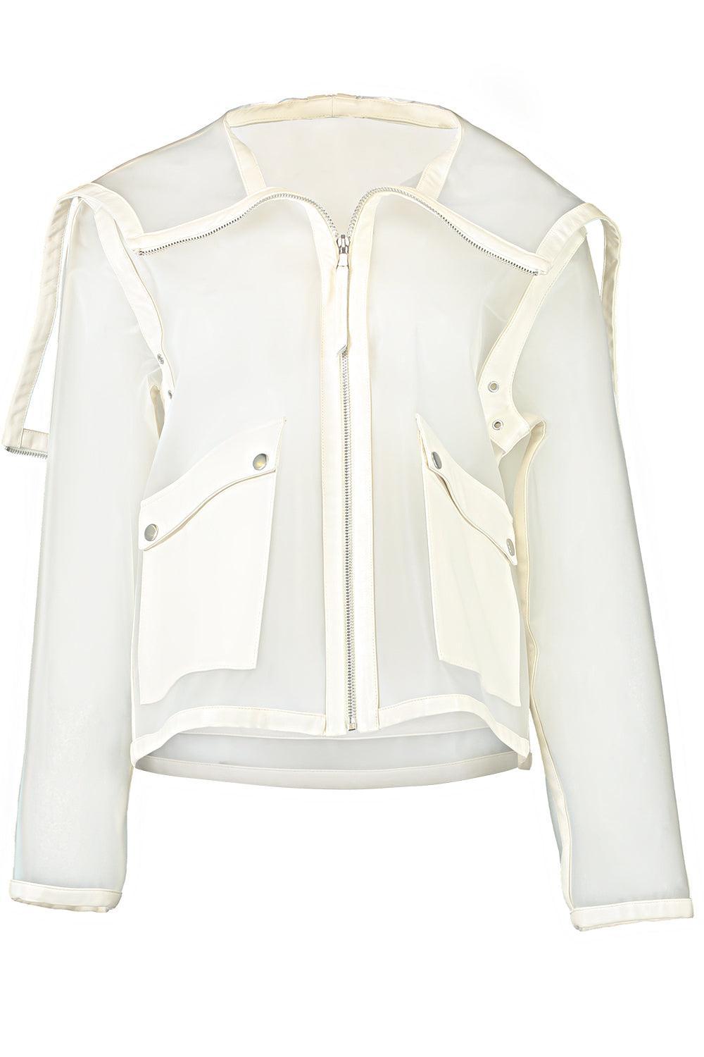 Piping Hoodie Jacket-CLR/CREM-XS-CLOTHINGJACKETCASUAL-TWP