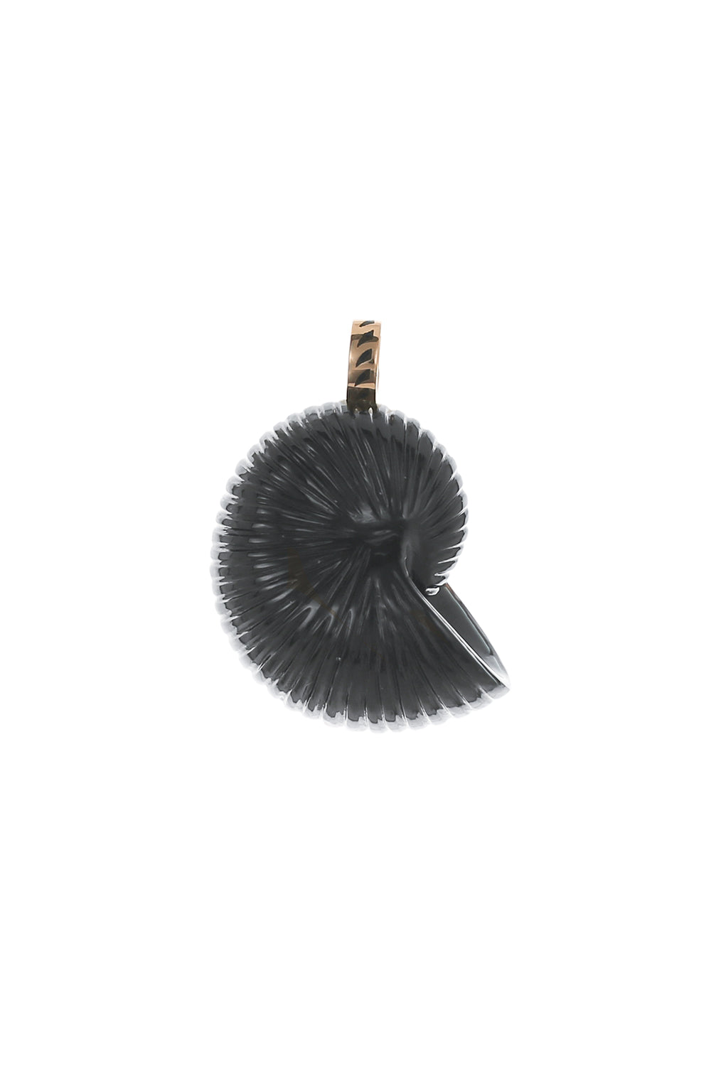Onyx Nautilus Shell Pendant-ROSE GOLD-JEWELRYFINE JEWELPENDANT-DEZSO BY SARA BELTRAN