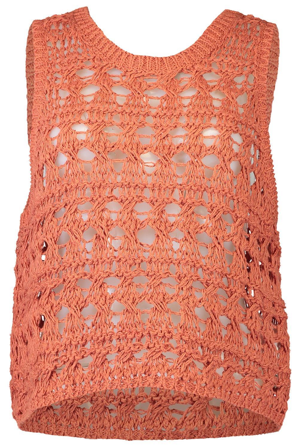 Open Work Knit Vest