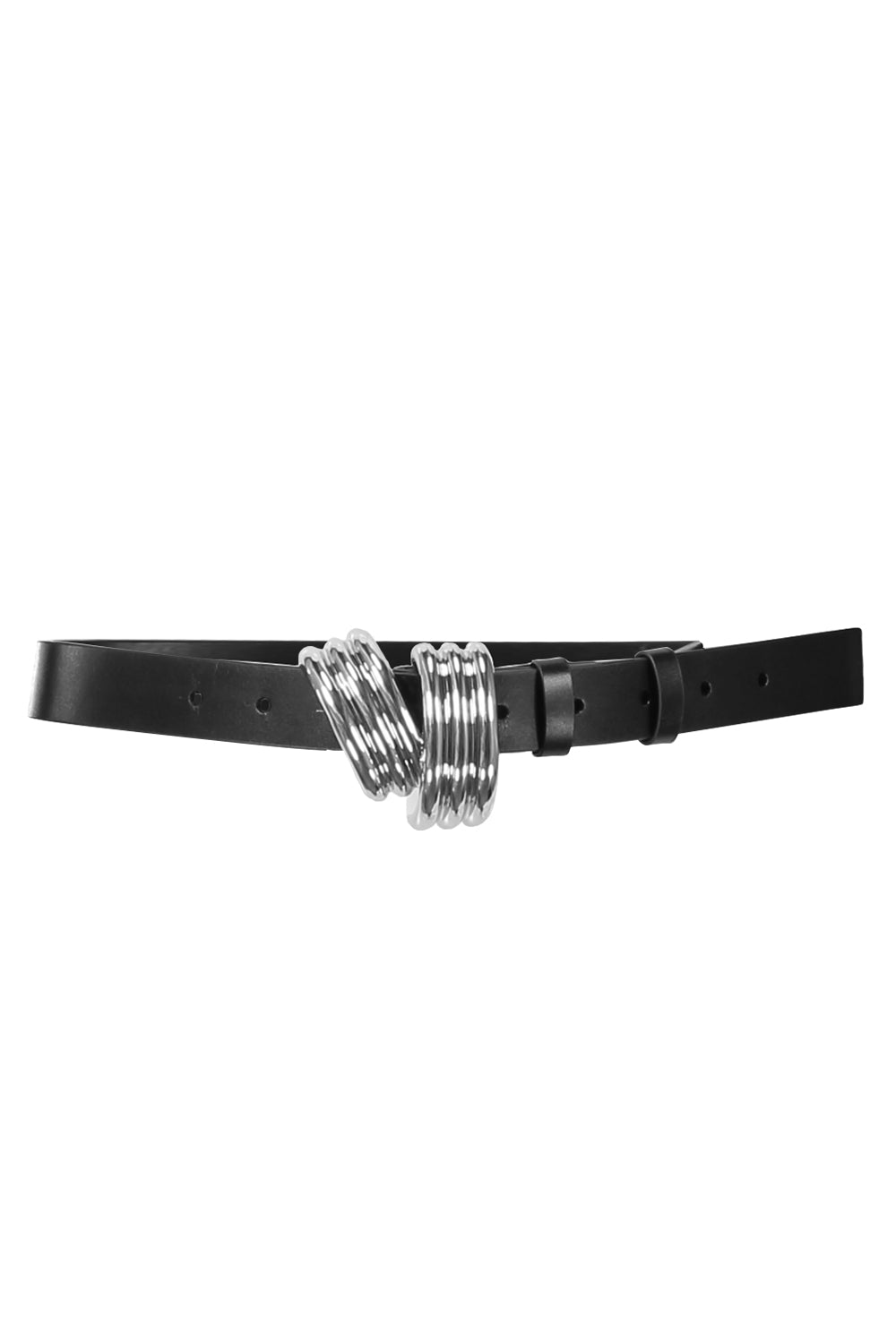The Edythe Swirl Belt-BLACK/SILVER-XS-ACCESSORIEBELTS-BRANDON MAXWELL