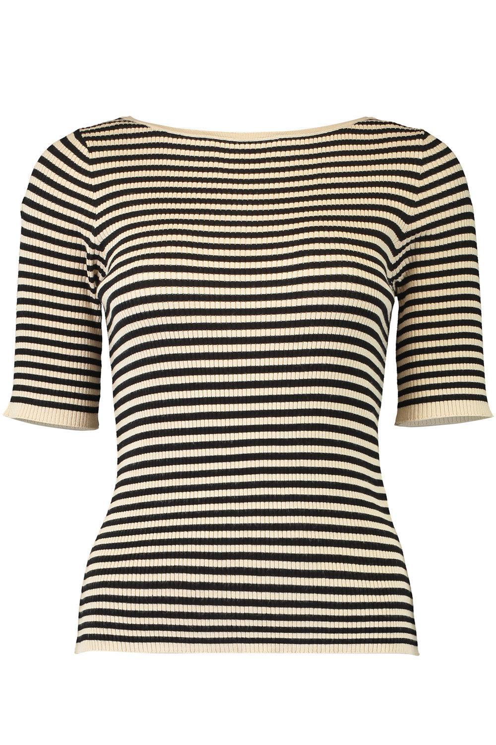 Waser Top-BEIGE PINSTRIPES-XS-CLOTHINGTOPSWEATER-MAX MARA