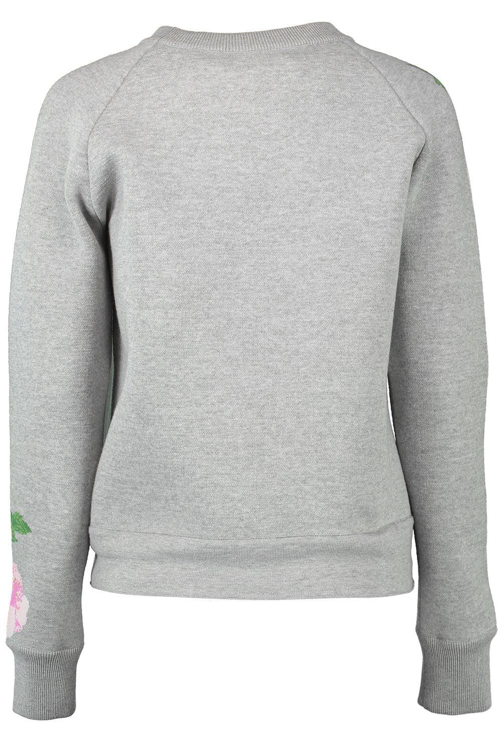 Cherry Blossom Drawstring Pullover-GREY PINK-XS-CLOTHINGTOPKNITS-OSCAR DE LA RENTA