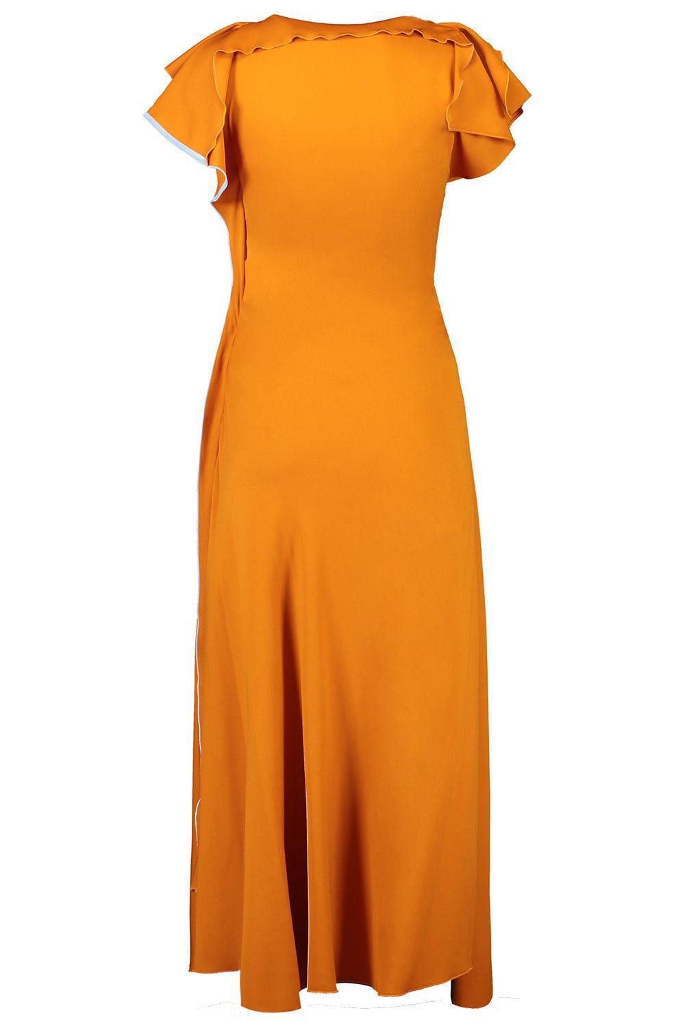 Drape Sleeve Midi Dress-SUNSTORN-2-CLOTHINGDRESSCASUAL-VICTORIA BECKHAM