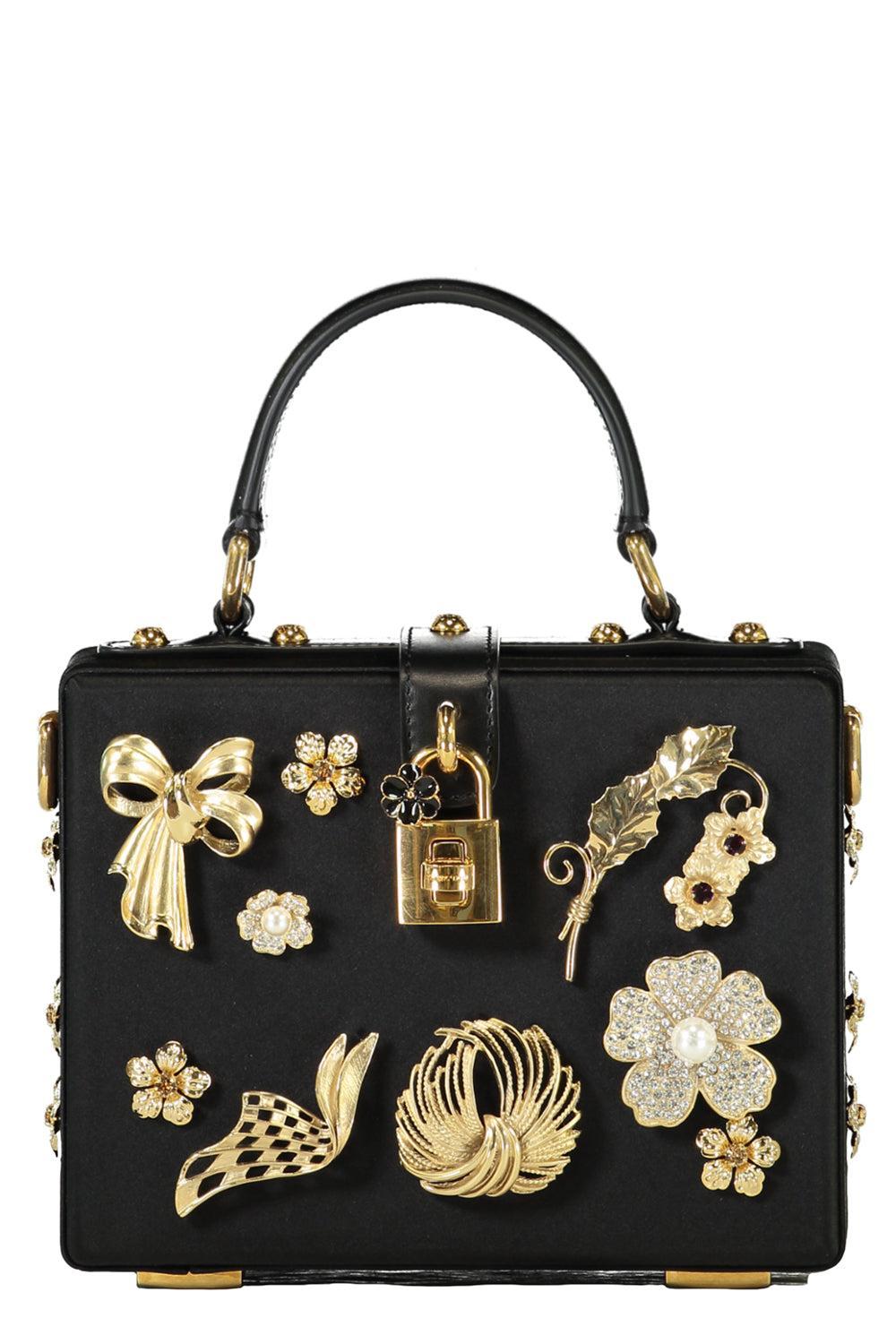 Dolce Box Handbag - Black Charms-BLACK-HANDBAGTOP HANDLE-DOLCE & GABBANA