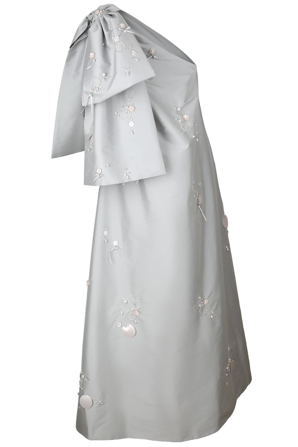 Winnie Embroidered Gown-SLVRGREY-36-CLOTHINGDRESSGOWN-BERNADETTE