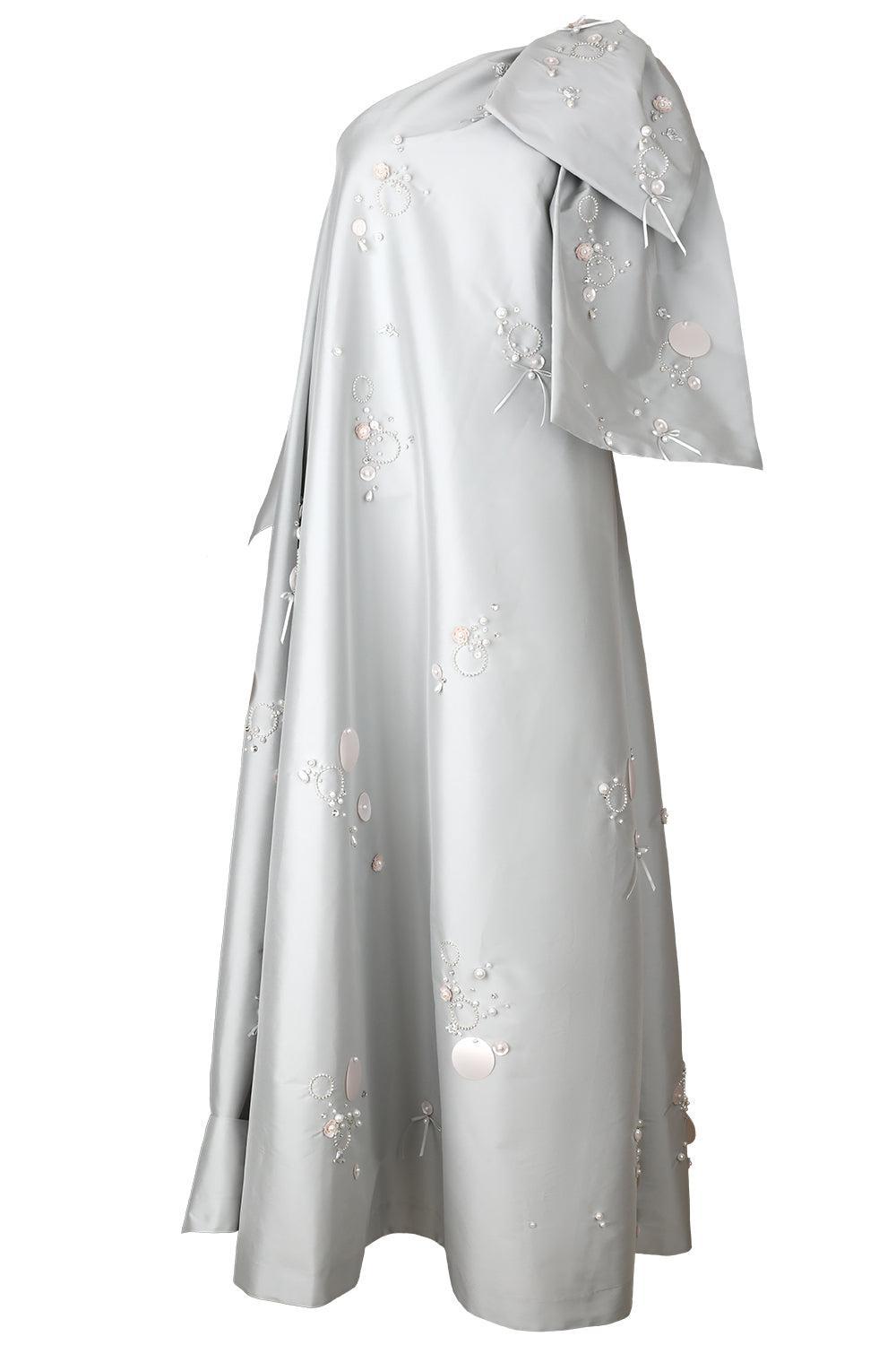 Winnie Embroidered Gown-SLVRGREY-36-CLOTHINGDRESSGOWN-BERNADETTE