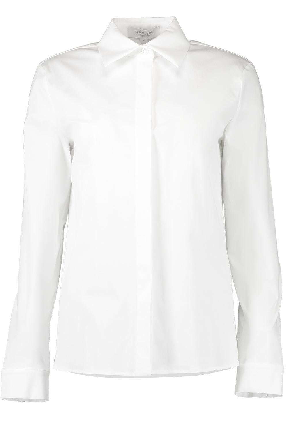 Hansen Shirt - Optic White-OPTIC WHITE-2-CLOTHINGTOPBLOUSE-MICHAEL KORS COLLECTION
