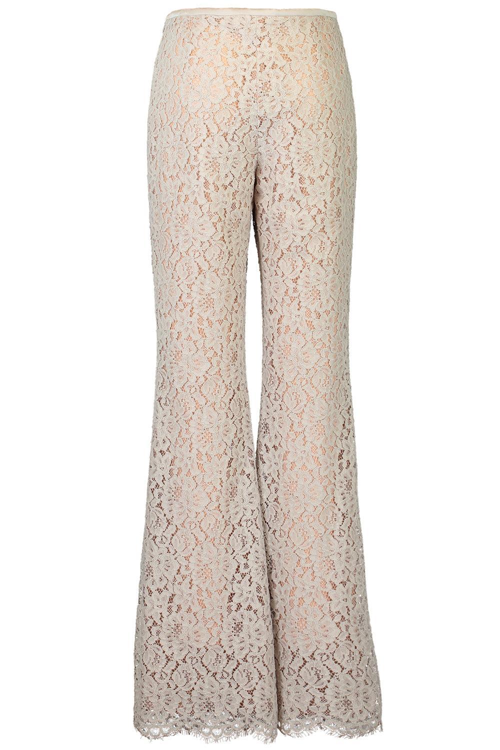 Lace Bootleg Pant-OYSTER-2-CLOTHINGPANTCASUAL-MICHAEL KORS COLLECTION