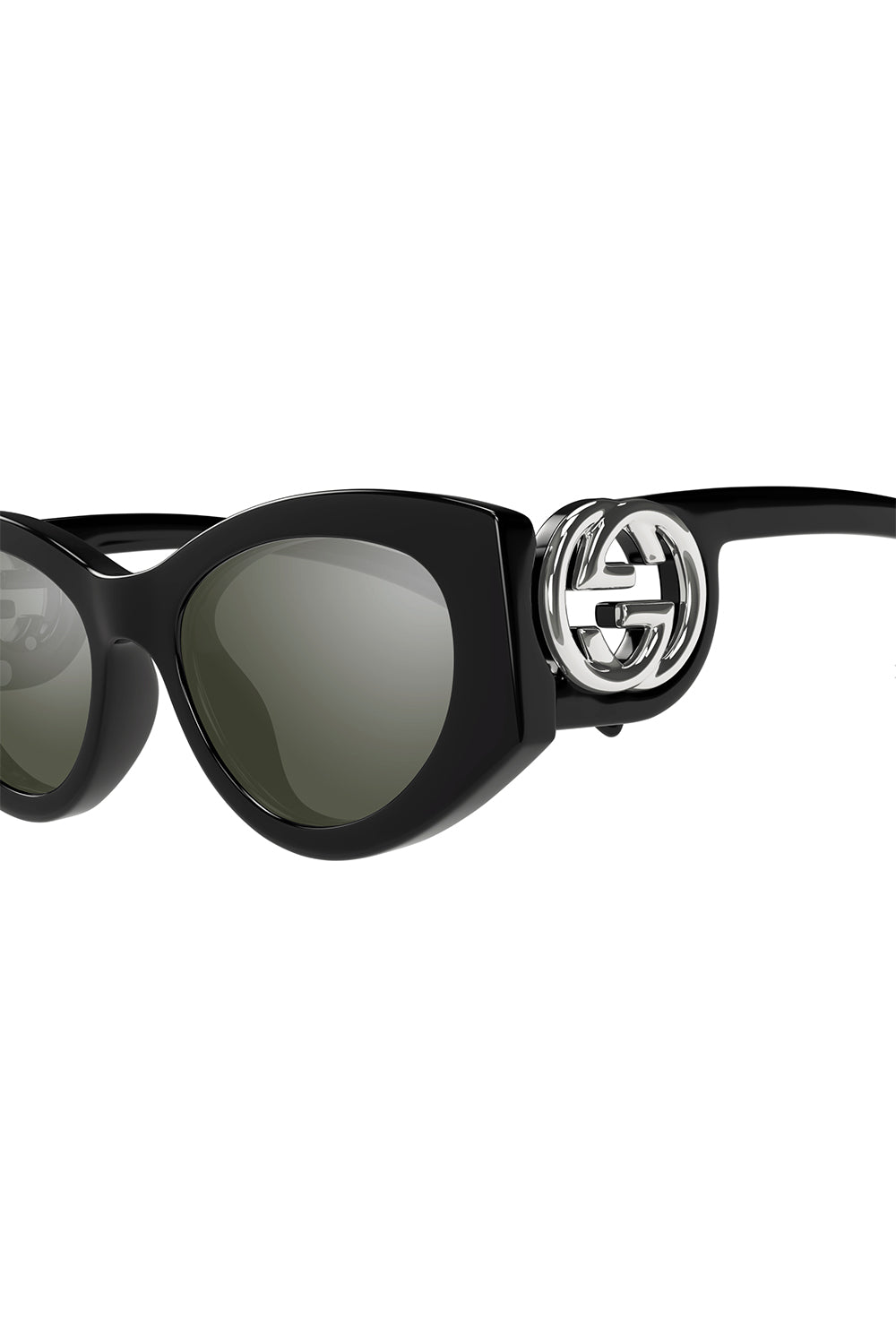 Rounded Rectangle Sunglasses-BLACK/BLACK/GREY-ACCESSORIESUNGLASSES-GUCCI