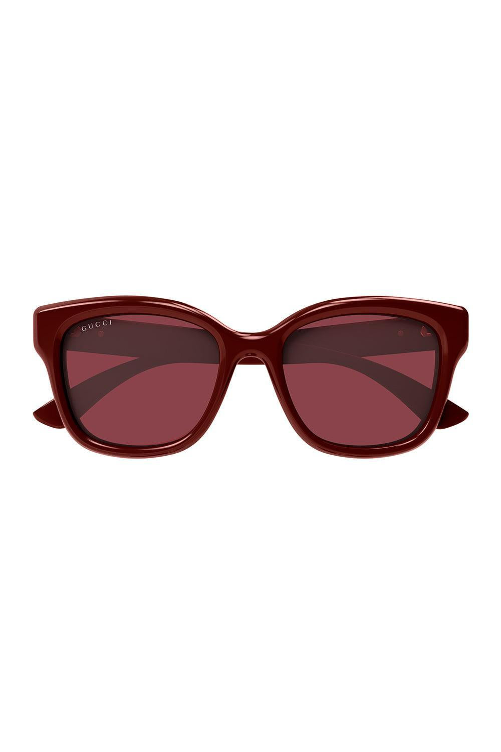 Rounded Square Sunglasses-BURGUNDY-ACCESSORIESUNGLASSES-GUCCI