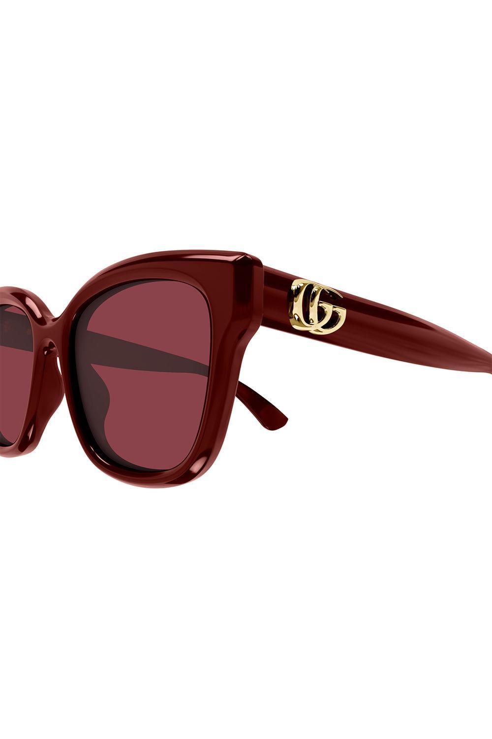 Rounded Square Sunglasses-BURGUNDY-ACCESSORIESUNGLASSES-GUCCI