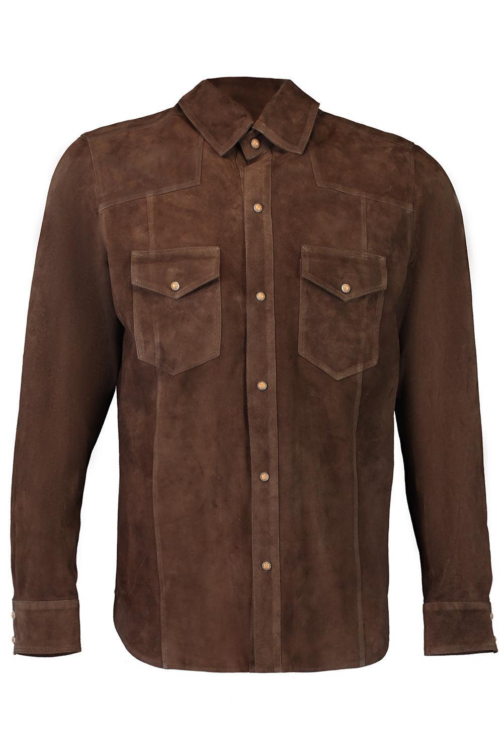 Texas Shirt - Brown-BROWN-48-MENSCLOTHINGSHIRT-ELEVENTY
