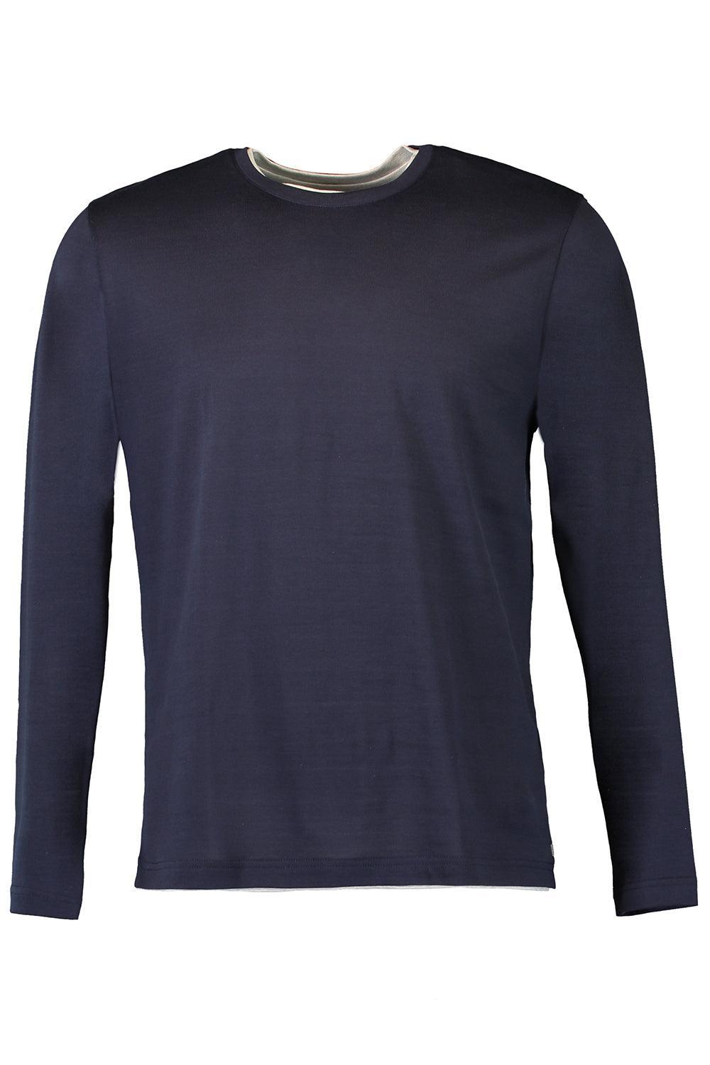 Crewneck Long Sleeve - Blueberry Light Gray