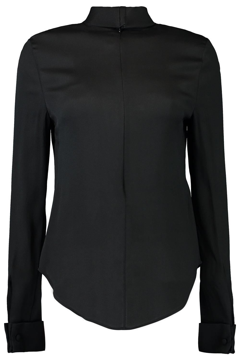 Long Sleeve Mochneck Top-BLACK-40-CLOTHINGTOPKNITS-GIAMBATTISTA VALLI