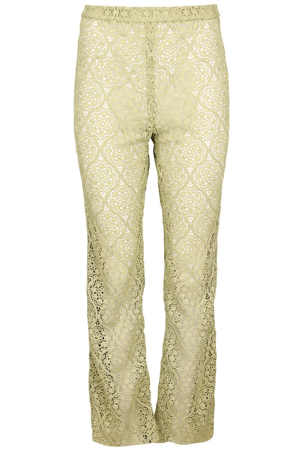 Filigree Macrame Trouser-GREEN-40-CLOTHINGPANTCASUAL-GIAMBATTISTA VALLI
