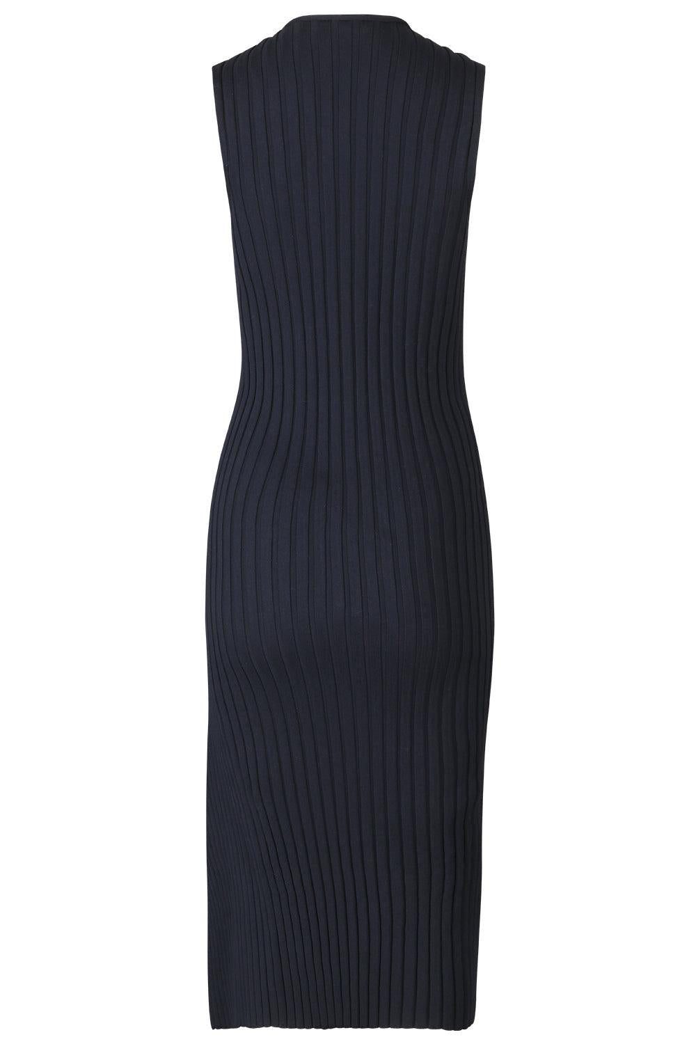 Ribbed Midi Dress-INK-XS-CLOTHINGDRESSCOCKTAIL-STELLA MCCARTNEY