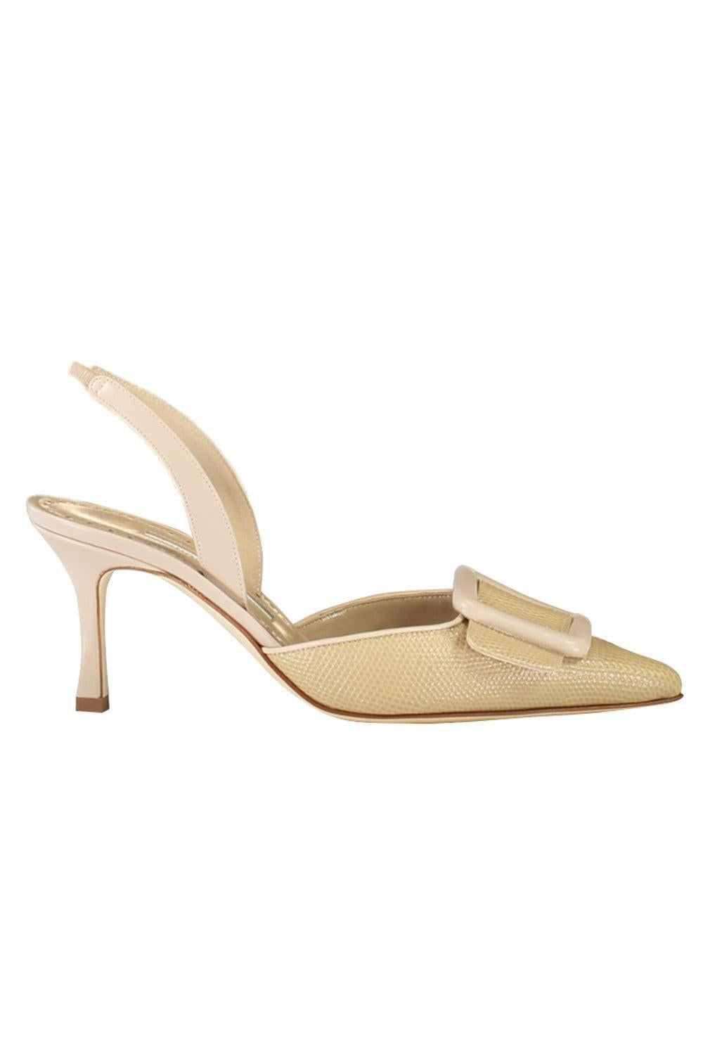 Maysli Slingback - Yellow Nude-BROWN-35.5-SHOEPUMP-MANOLO BLAHNIK