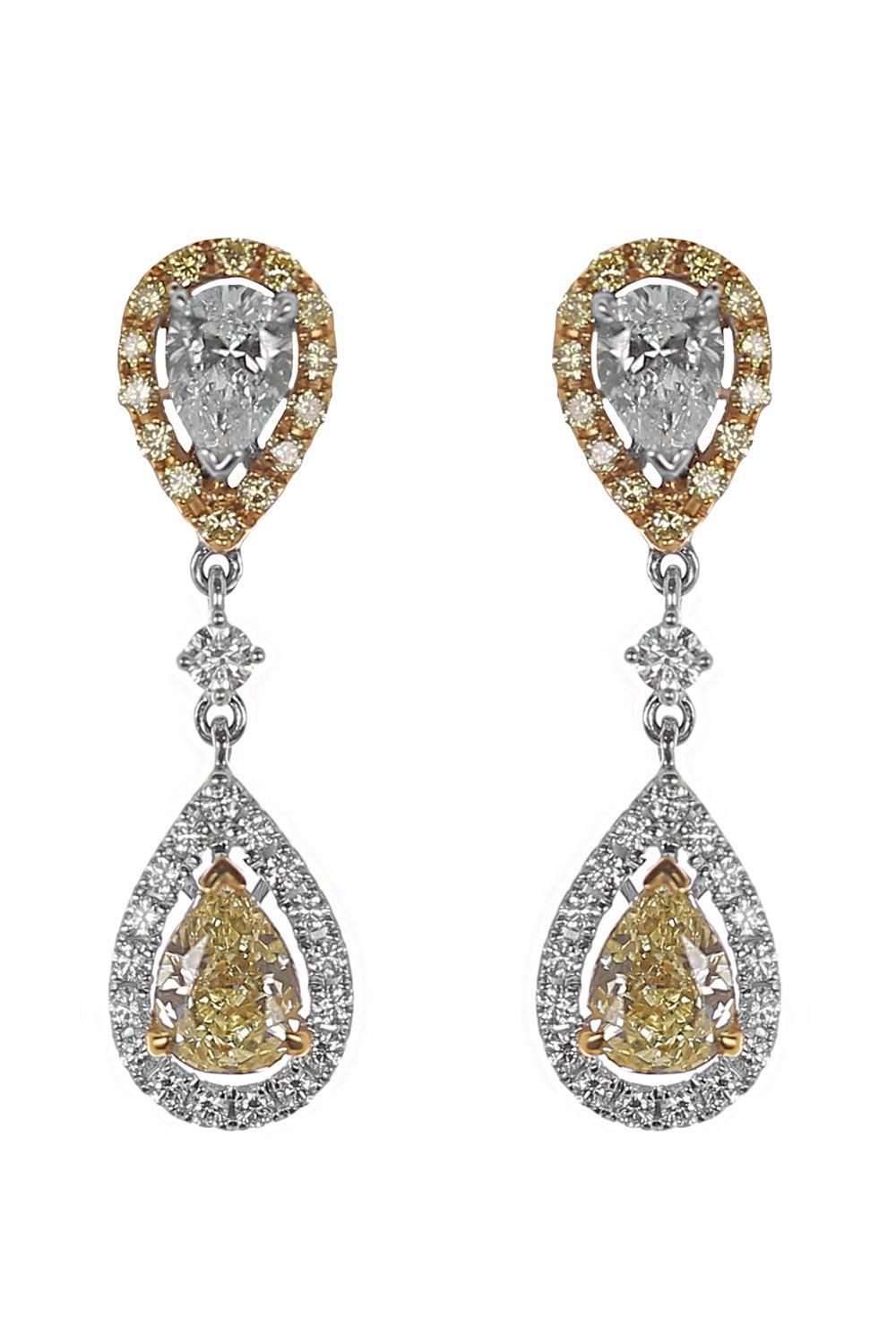 Fancy Diamond Drop Earrings-WHITE GOLD-JEWELRYFINE JEWELEARRING-ALEXANDER LAUT