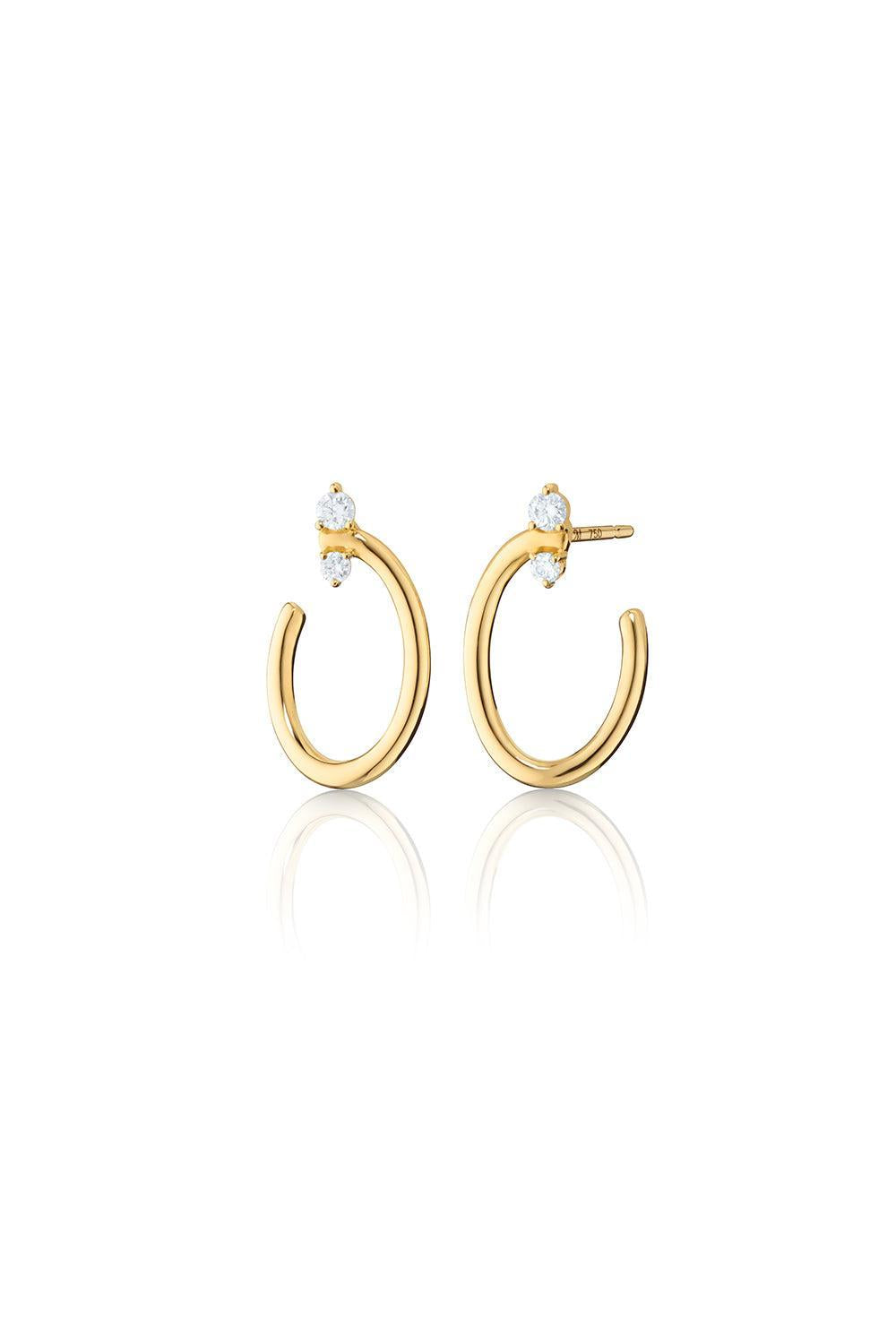 Small Oval "Galaxy" Wrap Hoop Earrings-YELLOW GOLD-JEWELRYFINE JEWELEARRING-MONICA RICH KOSANN