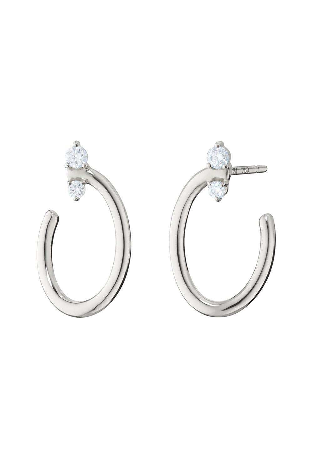 White Sapphire Small Galaxy Wrap Hoop Earrings-SILVER-JEWELRYFINE JEWELEARRING-MONICA RICH KOSANN