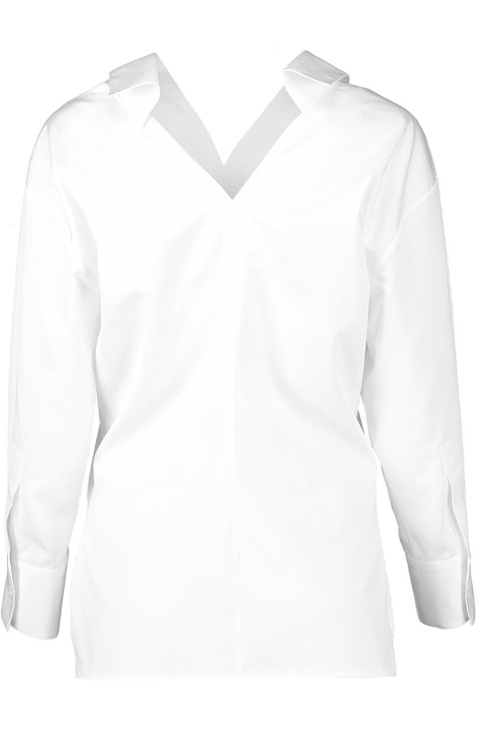 Opened Collar Blouse-WHITE-36-CLOTHINGTOPBLOUSE-GIVENCHY