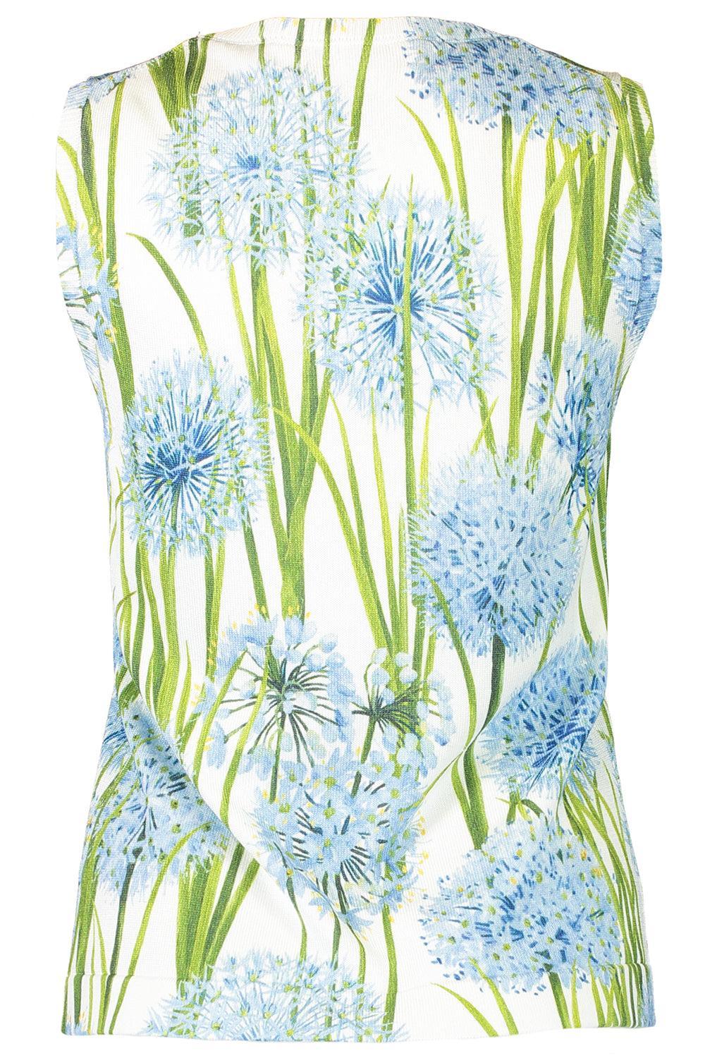 Printed Allium Knit Tank-BLUE/WHITE-S-CLOTHINGTOPTANK-OSCAR DE LA RENTA