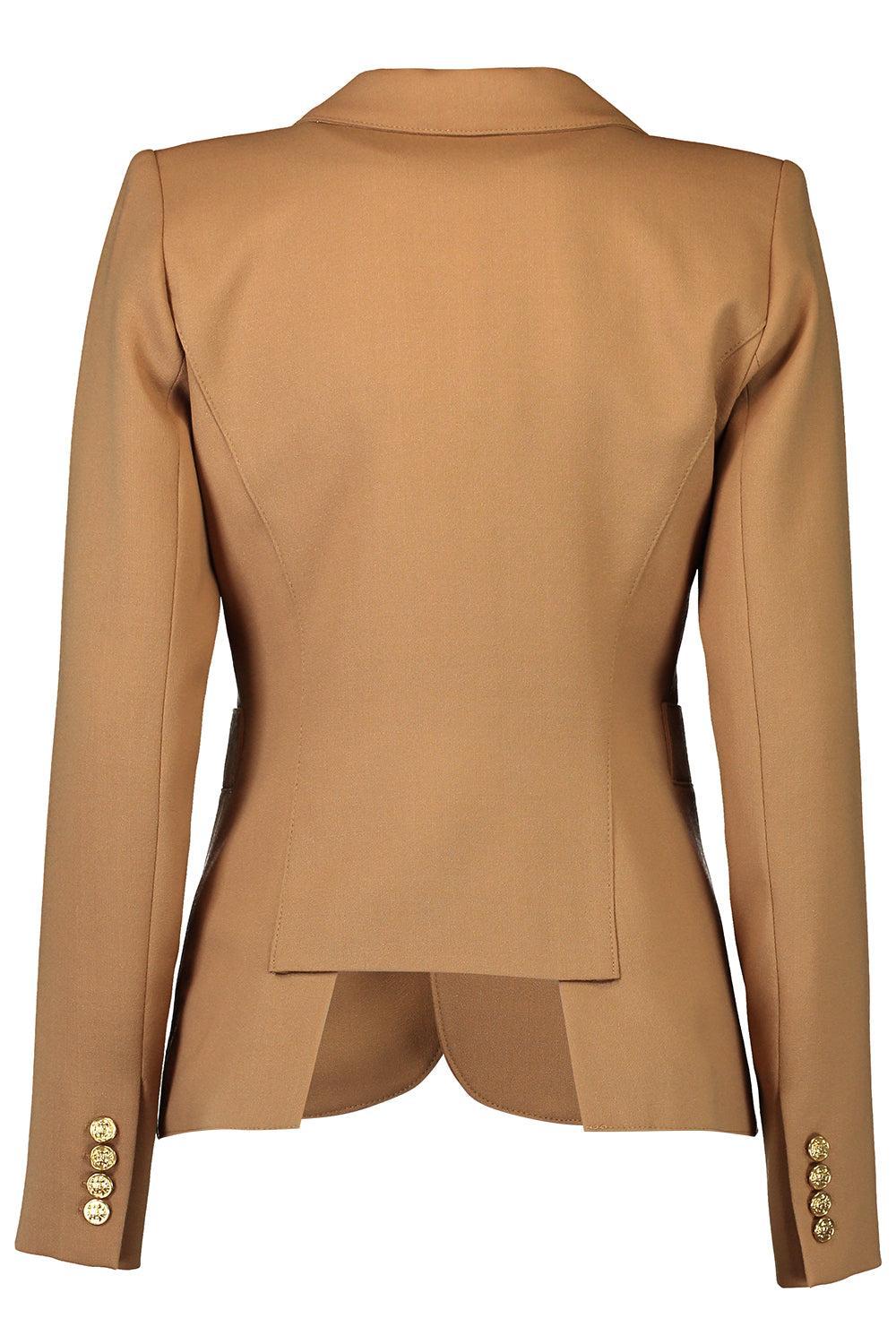 Wool Classic Duchess Blazer - Camel-CAMEL-2-CLOTHINGJACKETBLAZERS-SMYTHE