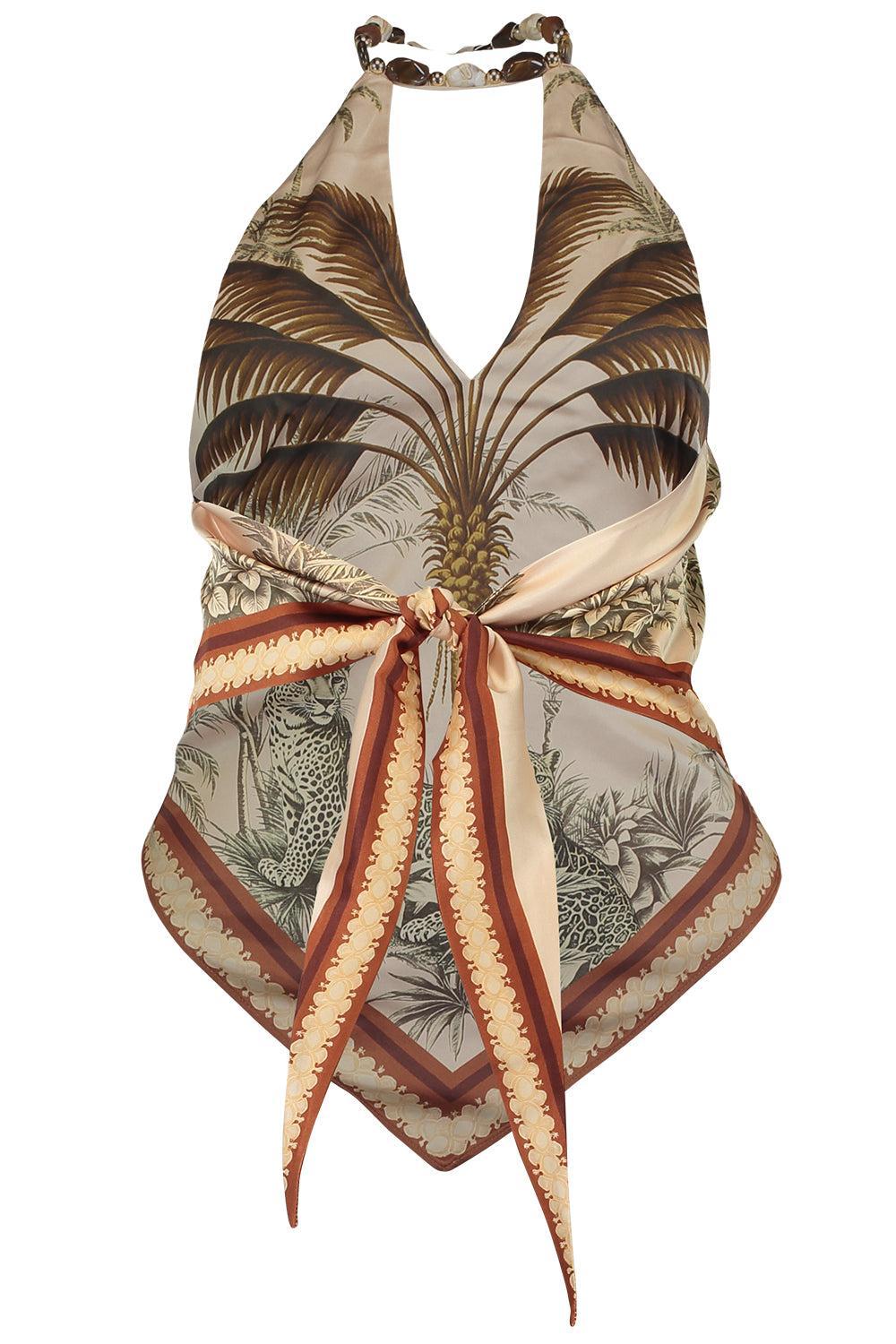 Zaphire Top-OCHRPALM-XS-CLOTHINGTOPBLOUSE-RETROFETE
