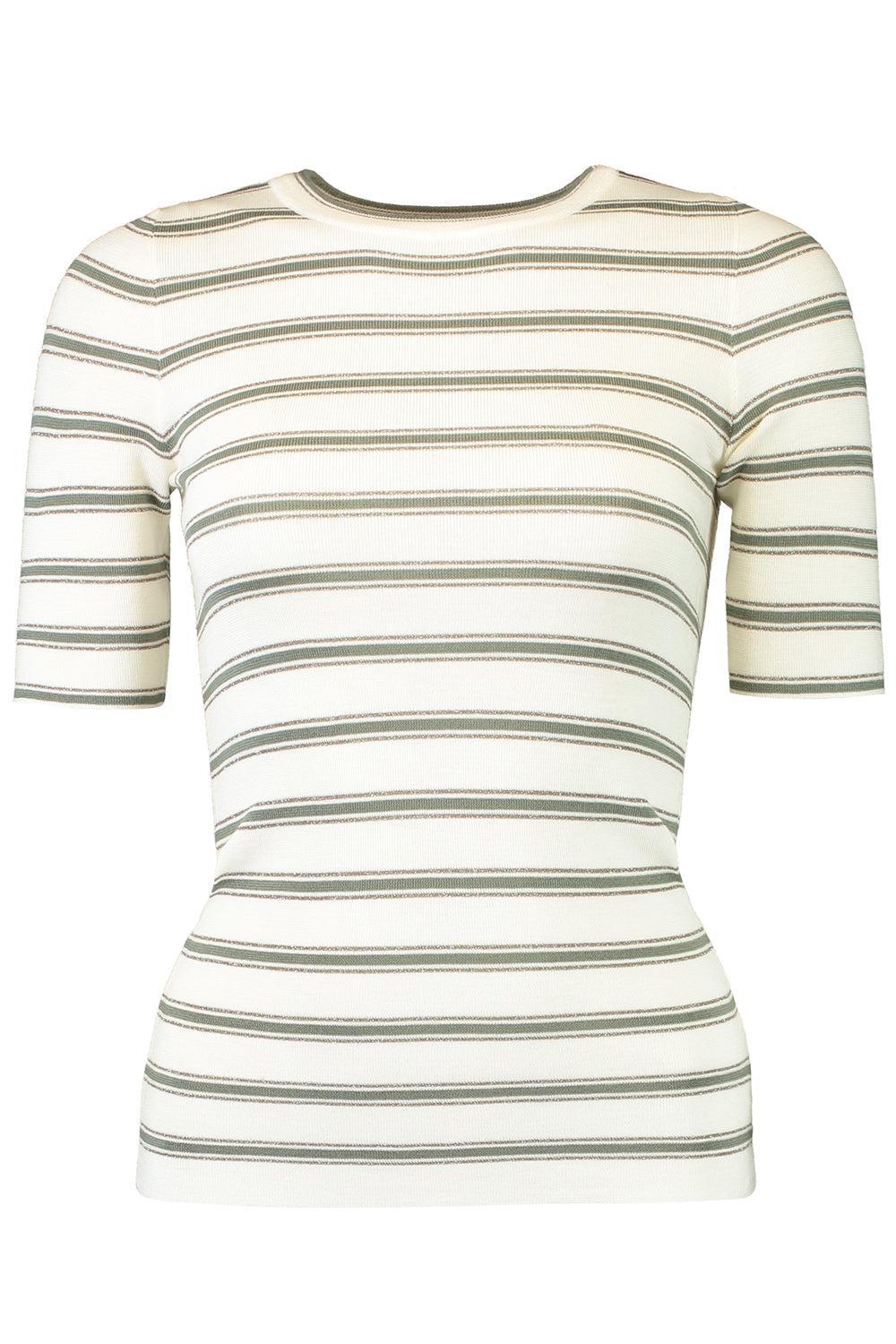 Rib Stripe Sweater-WHITE-XS-CLOTHINGTOPKNITS-BRUNELLO CUCINELLI