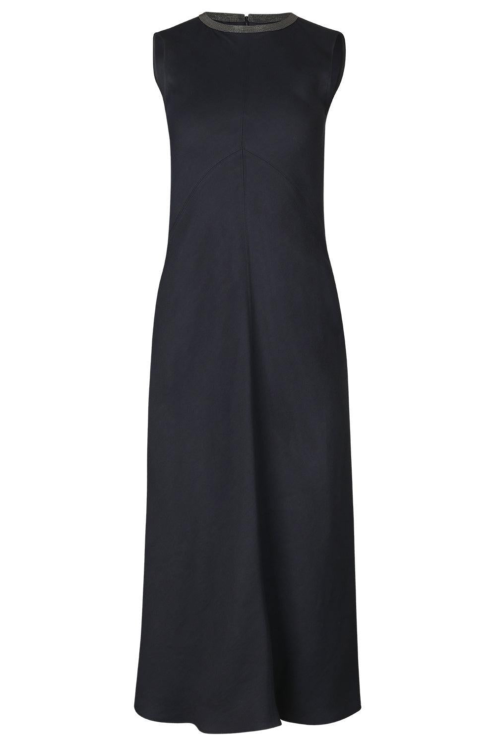 Fluid Linn Dress - Abisso-BLUE-XS-CLOTHINGDRESSCASUAL-BRUNELLO CUCINELLI