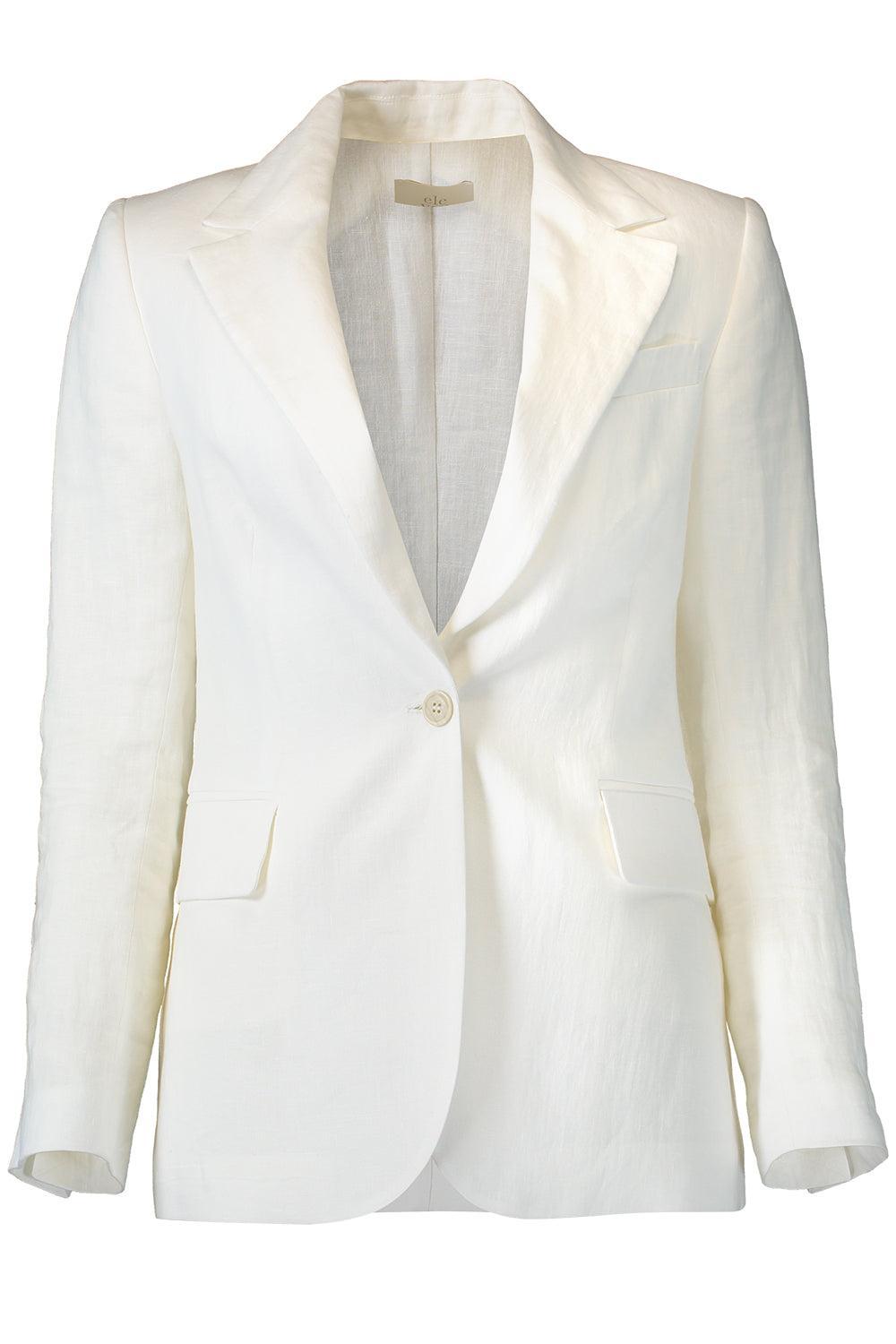 Single Breasted Two Button Blazer-WHITE-36-CLOTHINGJACKETBLAZERS-ELEVENTY