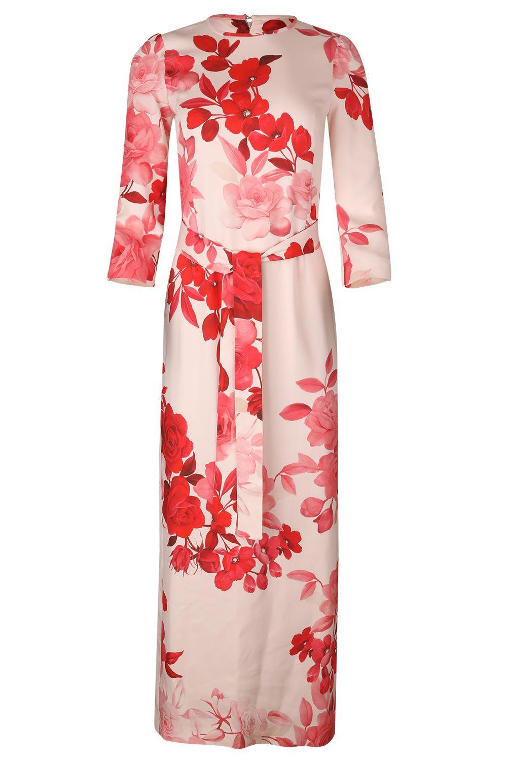 Bracelet Sleeve Sheath Dress-PWDPNKML-2-CLOTHINGDRESSCOCKTAIL-MONIQUE LHUILLIER